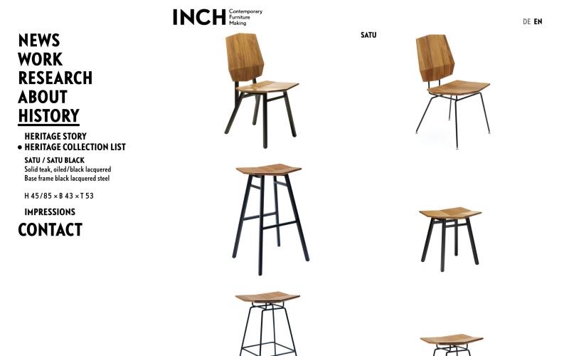 INCH Furniture — Heritage collection product page